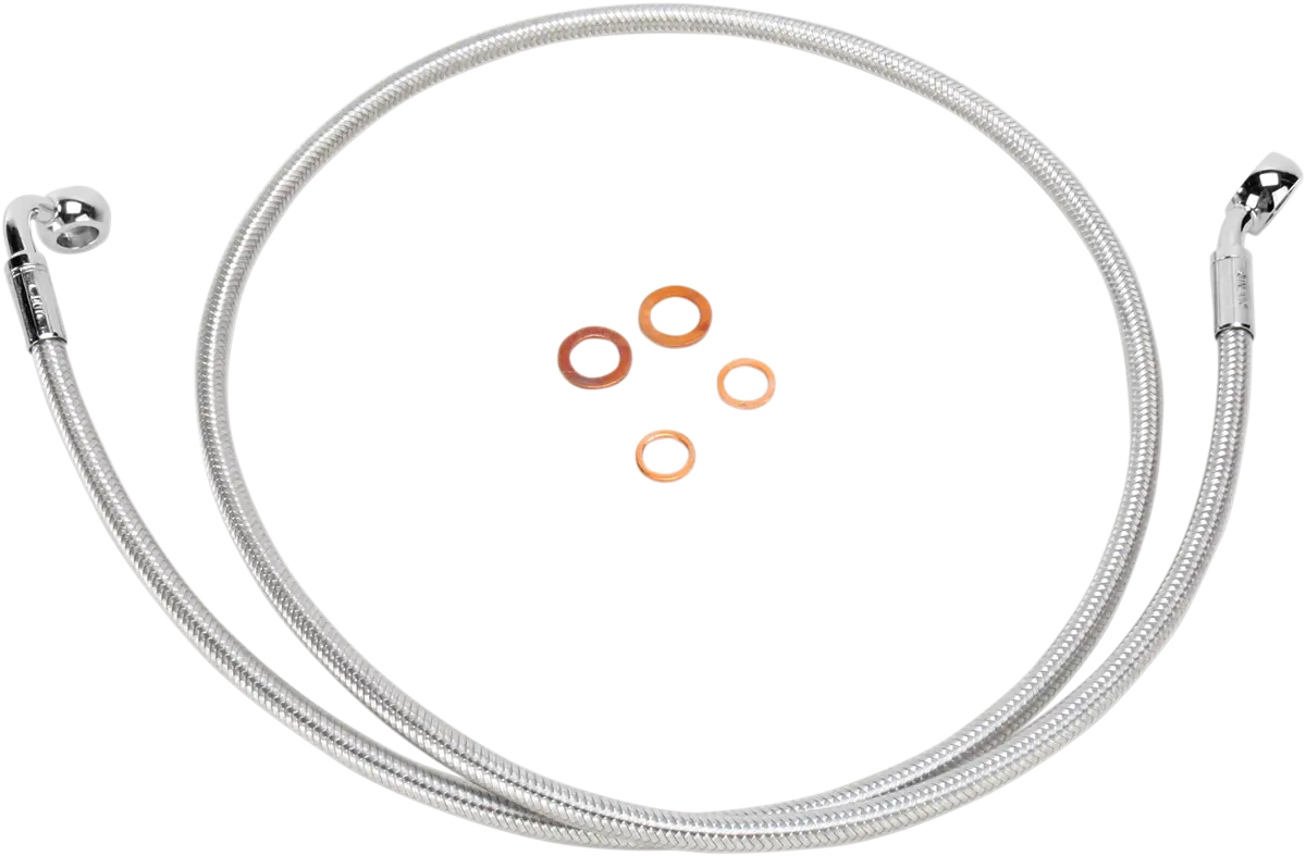 Magnum Shielding Brake Line - 35/90° - 48" - Polished Stainless 56148Sw 1