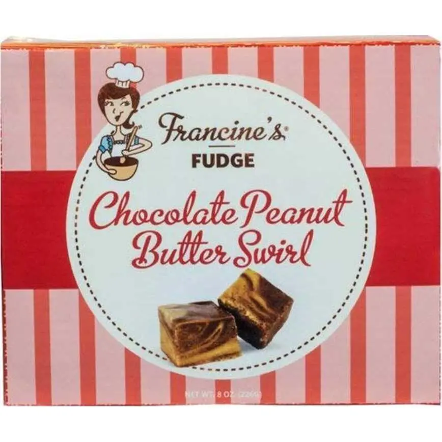 Francine's Fudge Chocolate Peanut Butter Swirl 8 Oz. 1