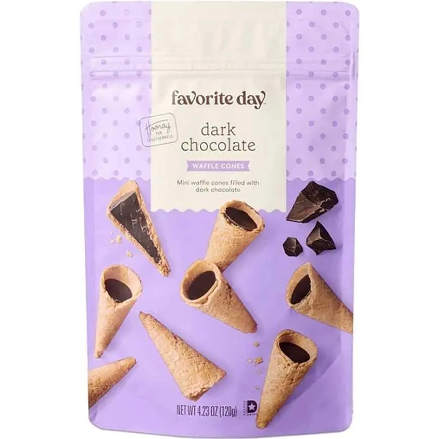 Favorite Day Dark Chocolate Waffle Cones 4.23 Oz. 1