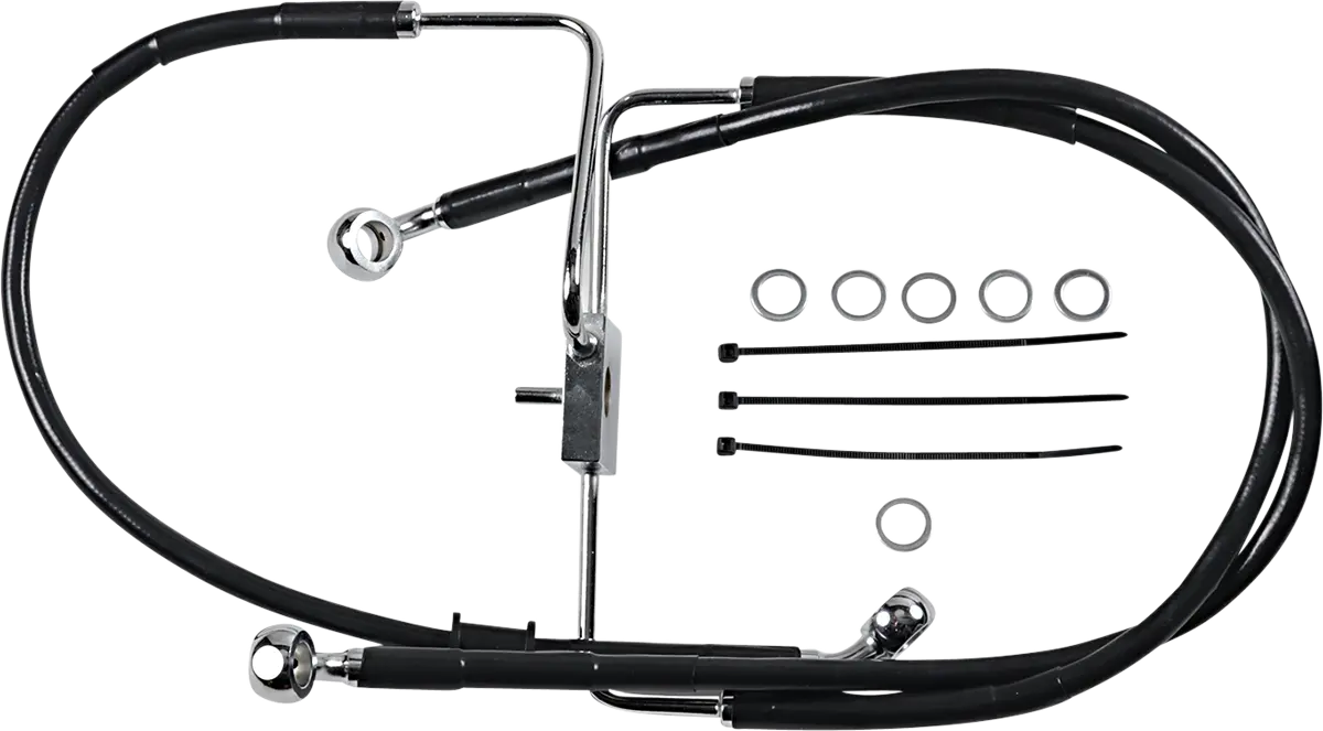 Drag Specialties Brake Line - +2" - Black - Xl 618566-2Blk 1