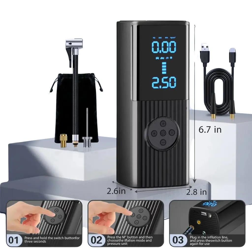 Portable Tire Inflator With Digital Display 1
