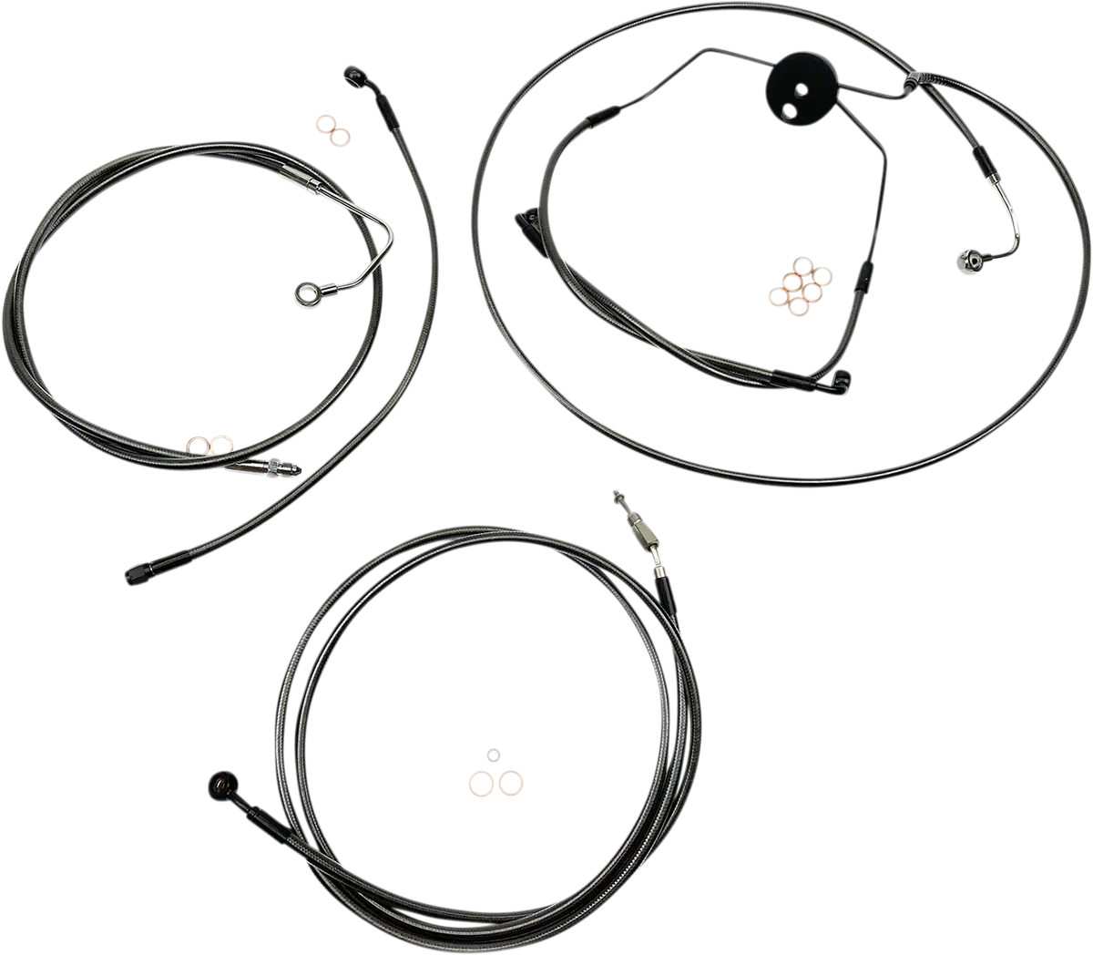 Magnum Shielding Black Pearl™ Designer Handlebar Installation Kit - 10" - '08-'12 Cvo/Screaming Eagle 487004 1