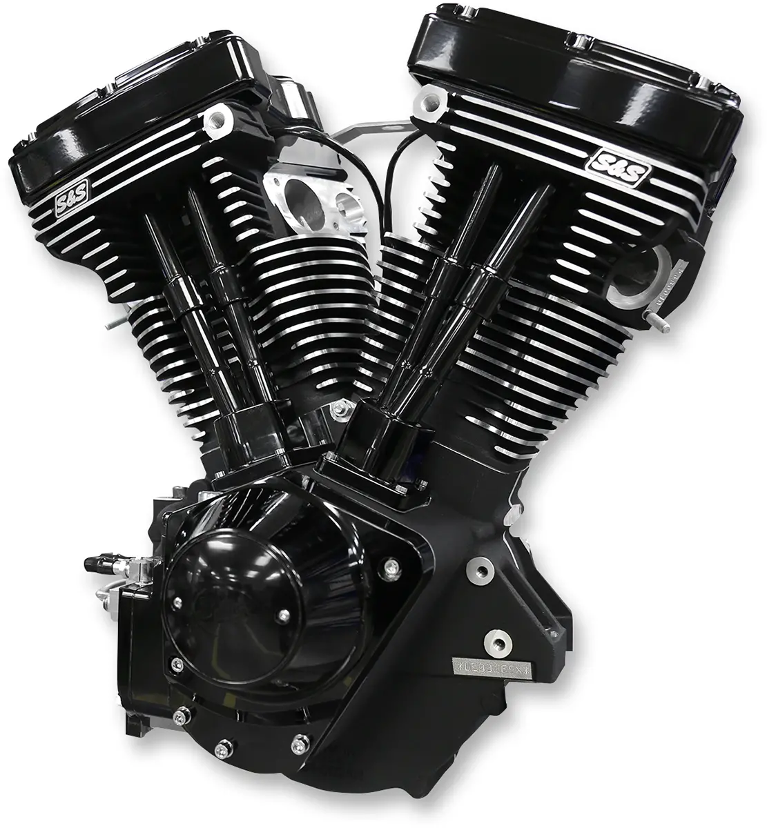 S&S Cycle V111 Long-Block Engine - Black Edition - '84-'99 Custom Chasis W/Alternator Style Primary 310-0829 1