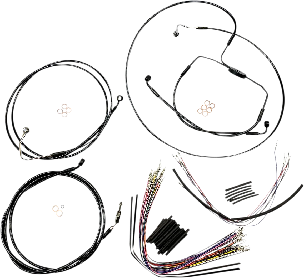 Magnum Shielding Xr Handlebar Installation Kit - 15"-17" Ape Hangers - '08-'12 Se - Black 486002 1