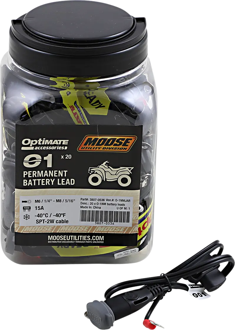 Moose Offroad Battery Lead - O1 - Sae/12V - Permanent - 20 Pack O-01Nm Jar 1