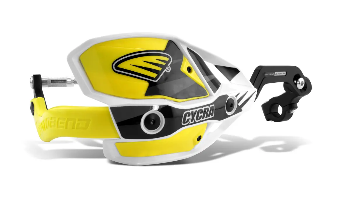 Crm Wrap Around Handguards 1 1/8" Clamp   White/Yellow 1