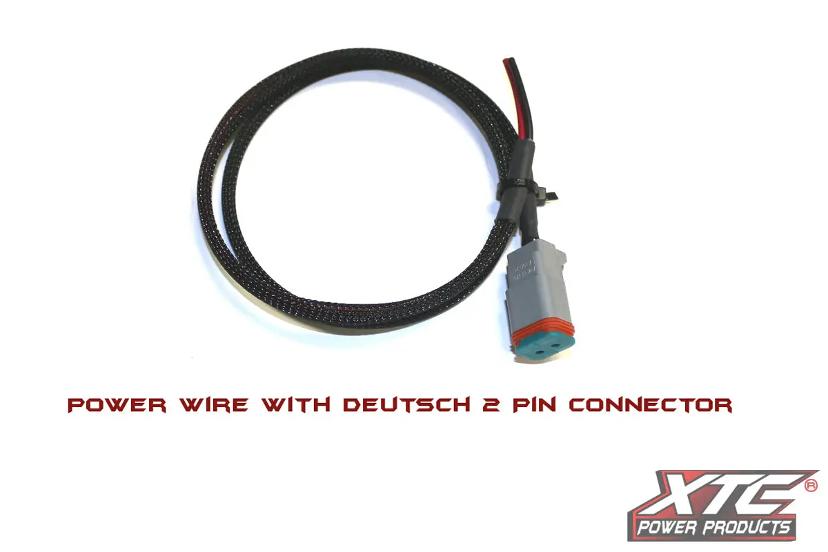 2' 18 Ga. Power Wire To 2 Pin Deutsch Connector 1