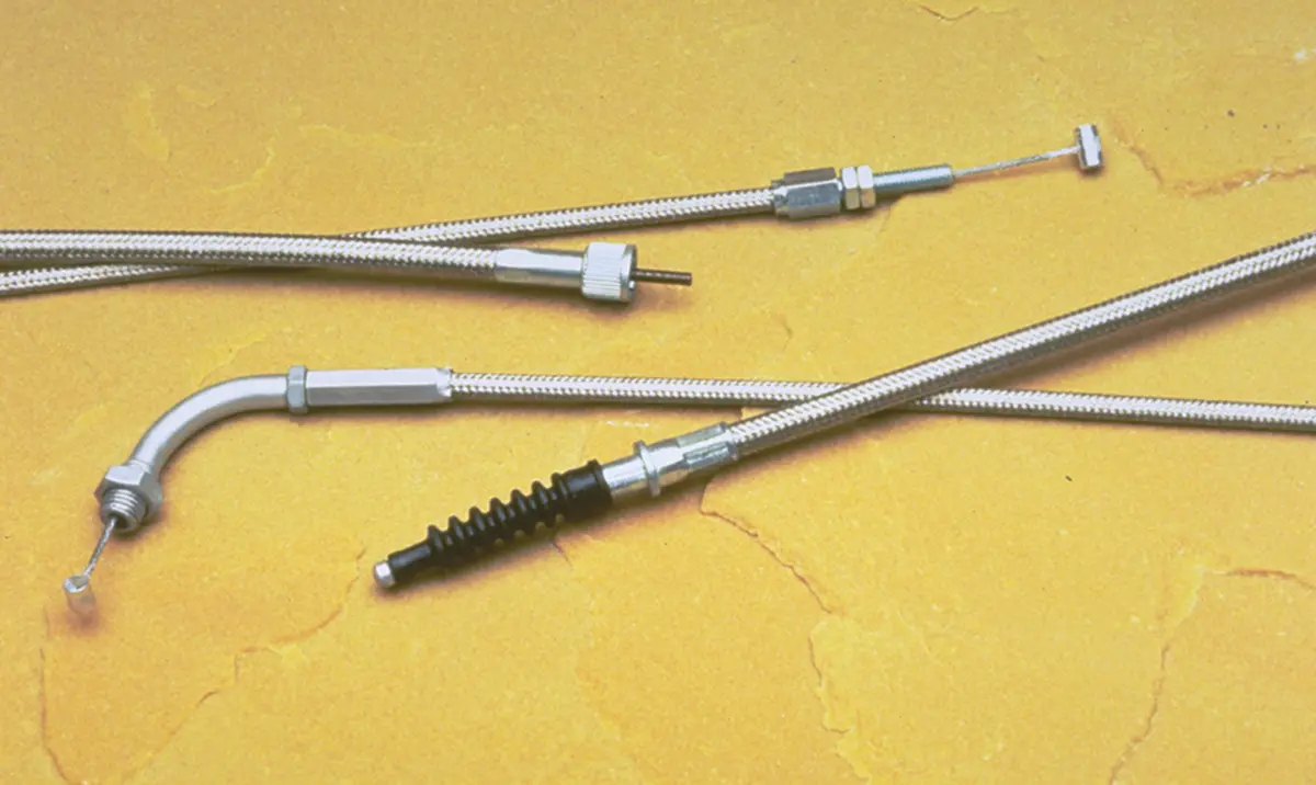 Motion Pro Armor Coat Stainless Steel Throttle/Idle Cable For Cruisers - Pull - Magna/Valkyrie 62-0302 1