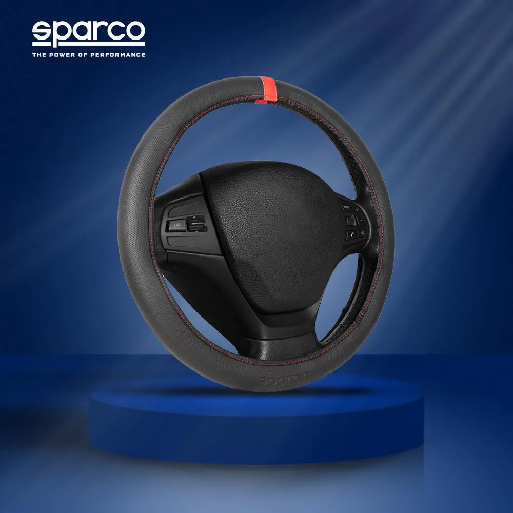 Sparco Steering Wheel Cover Black & Red Eva 15" Anti-Slip Universal 1
