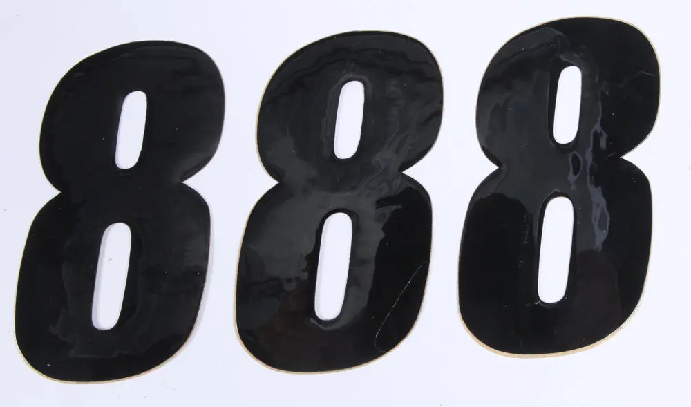 Number 8 Black 4" 3/Pk 1
