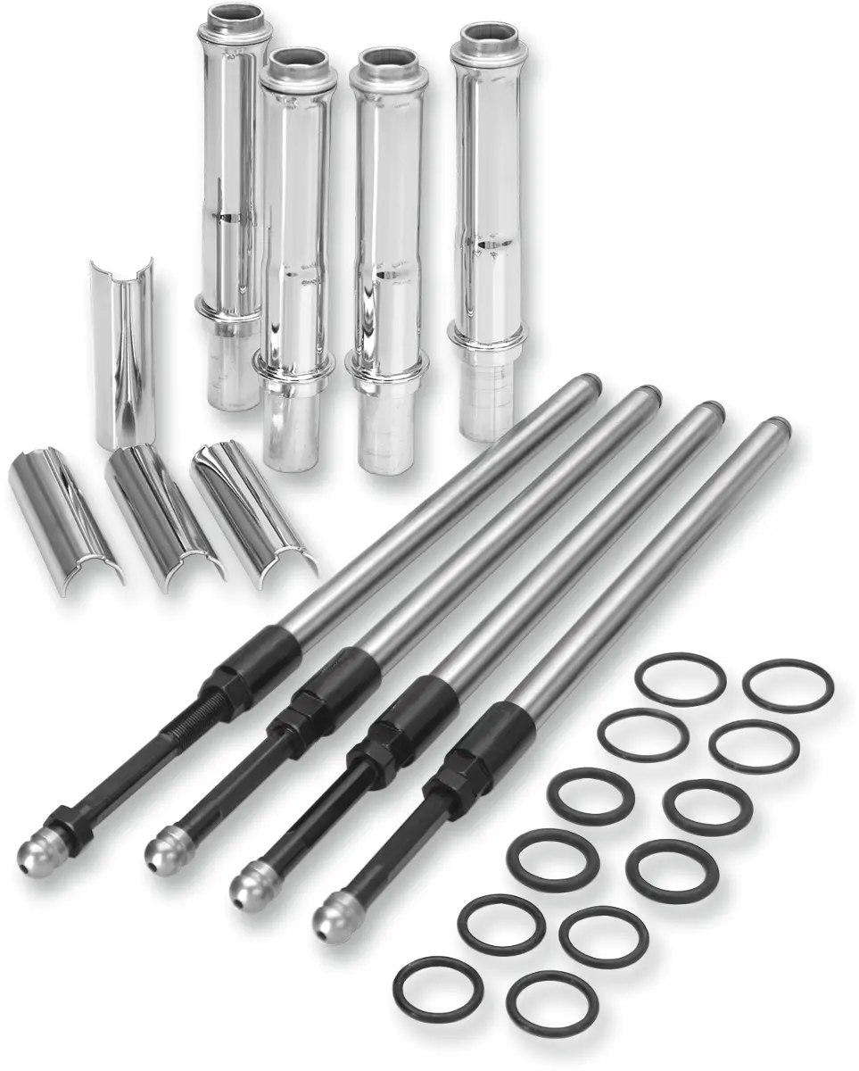 S&S Cycle Quickee Pushrod Kit With Chrome Covers - Twin Cam 106-6051 1
