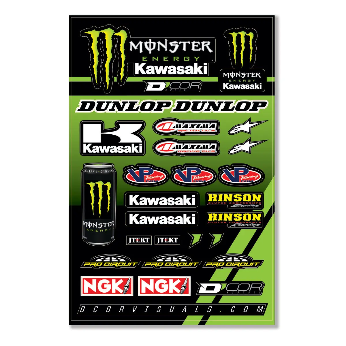 Monster Kaw Decal Sht12mil Monster Kaw Racing Decal Sheet 1
