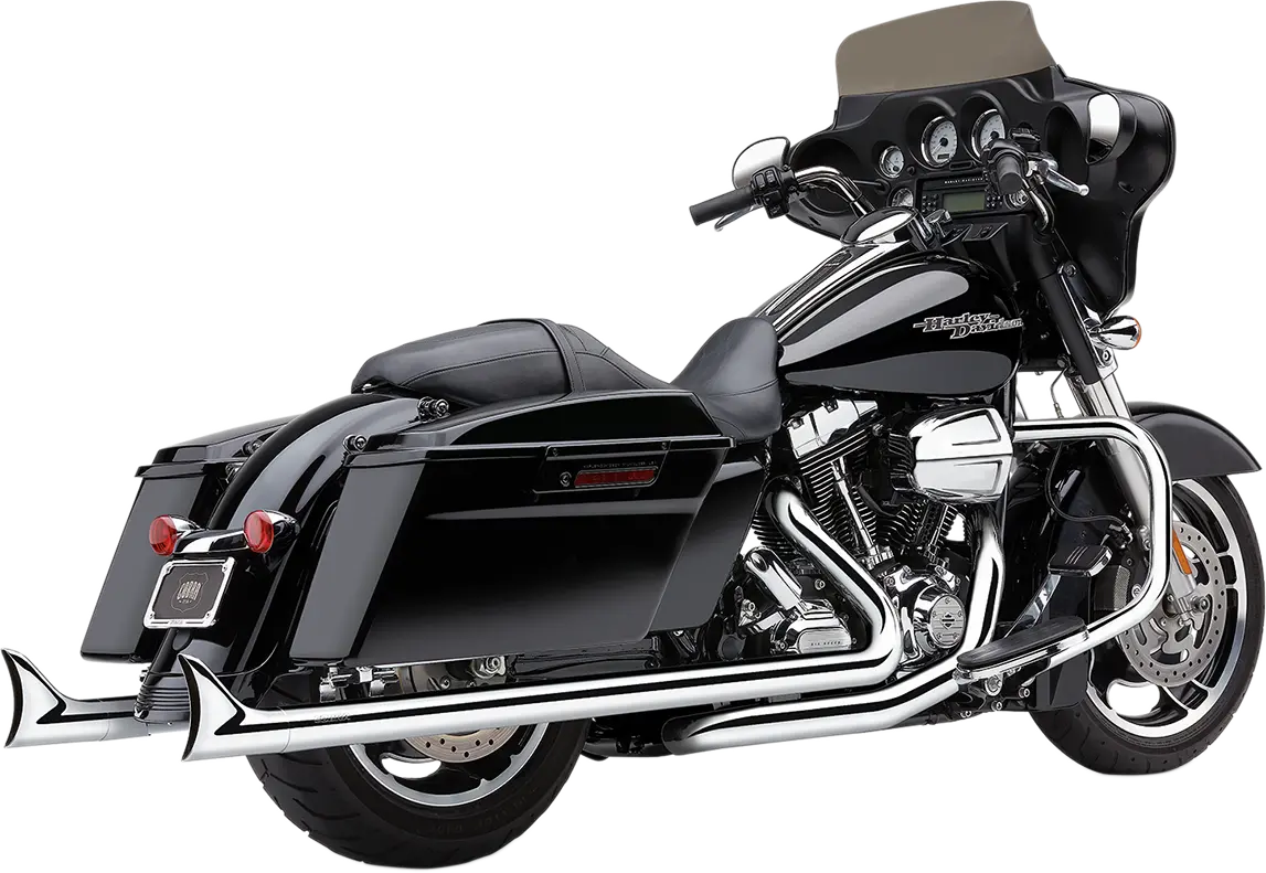 Cobra Dual Speedster Exhaust - Chrome - Fishtail - Dresser 1