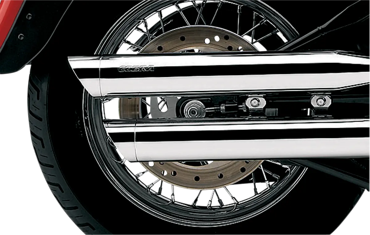 Cobra 3" Slip-On Mufflers - Chrome - '07-'17 Flstf 6001 1