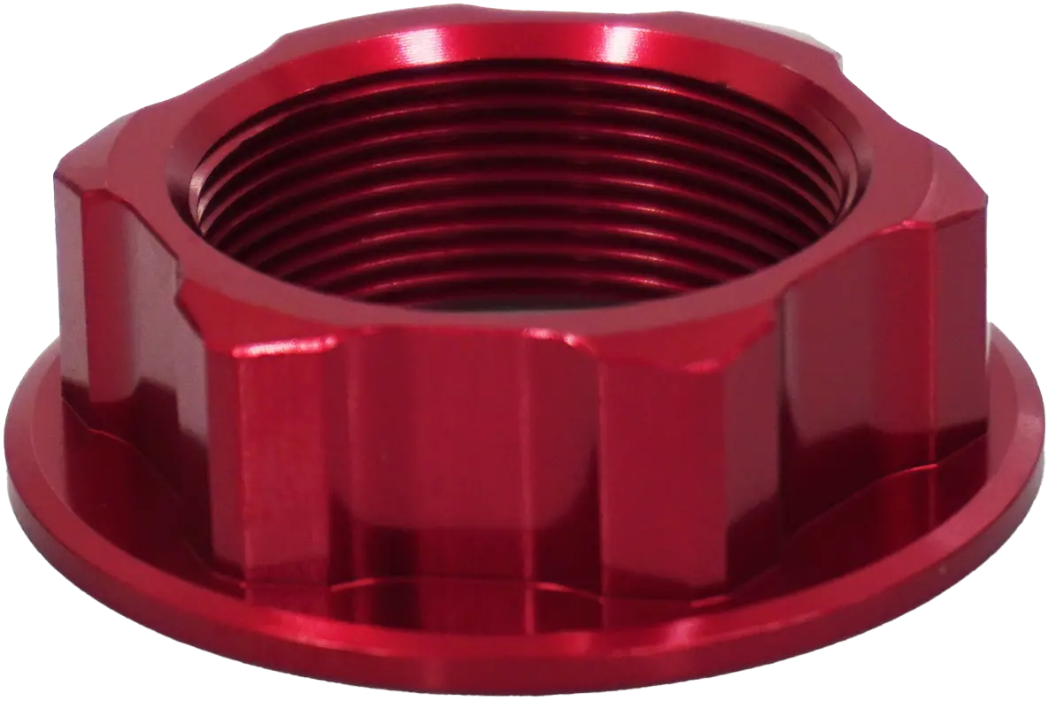 Steering Stem Nut Red Hon/Yam/Suz 1