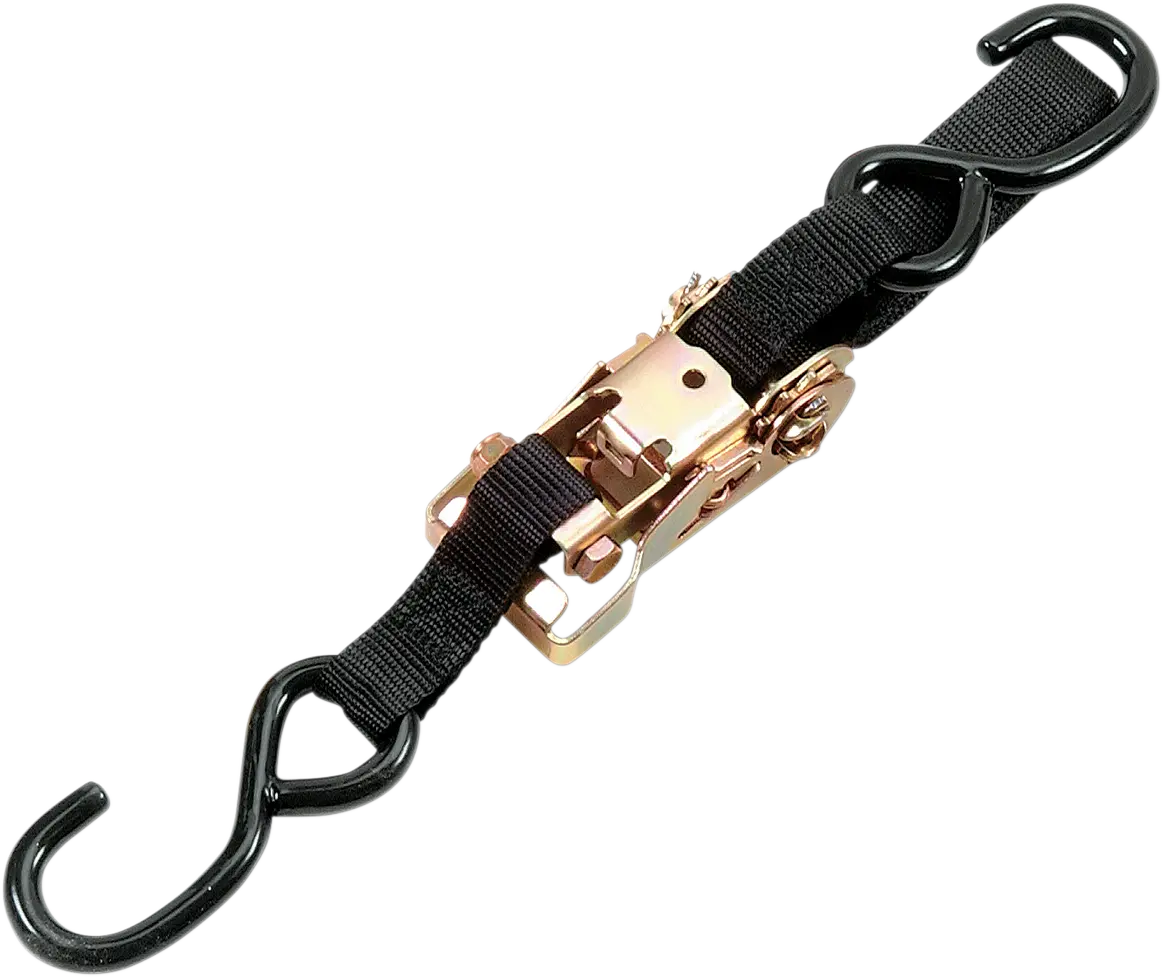 Parts Unlimited Heavy-Duty Ratchet Tie-Down - 1" X 6' - Black 131022 1