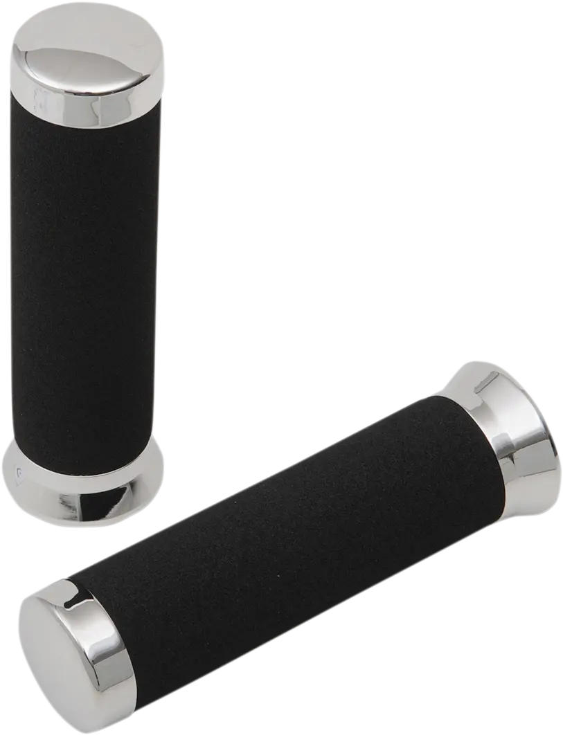Parts Unlimited Cruiser Grips - Foam - 7/8" - 150 Mm - Chrome L99-90922 1
