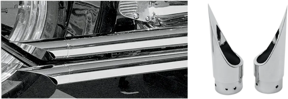 Baron Family Jewel Exhaust Tip - Chrome - Scalloped Ba-1100-01 2