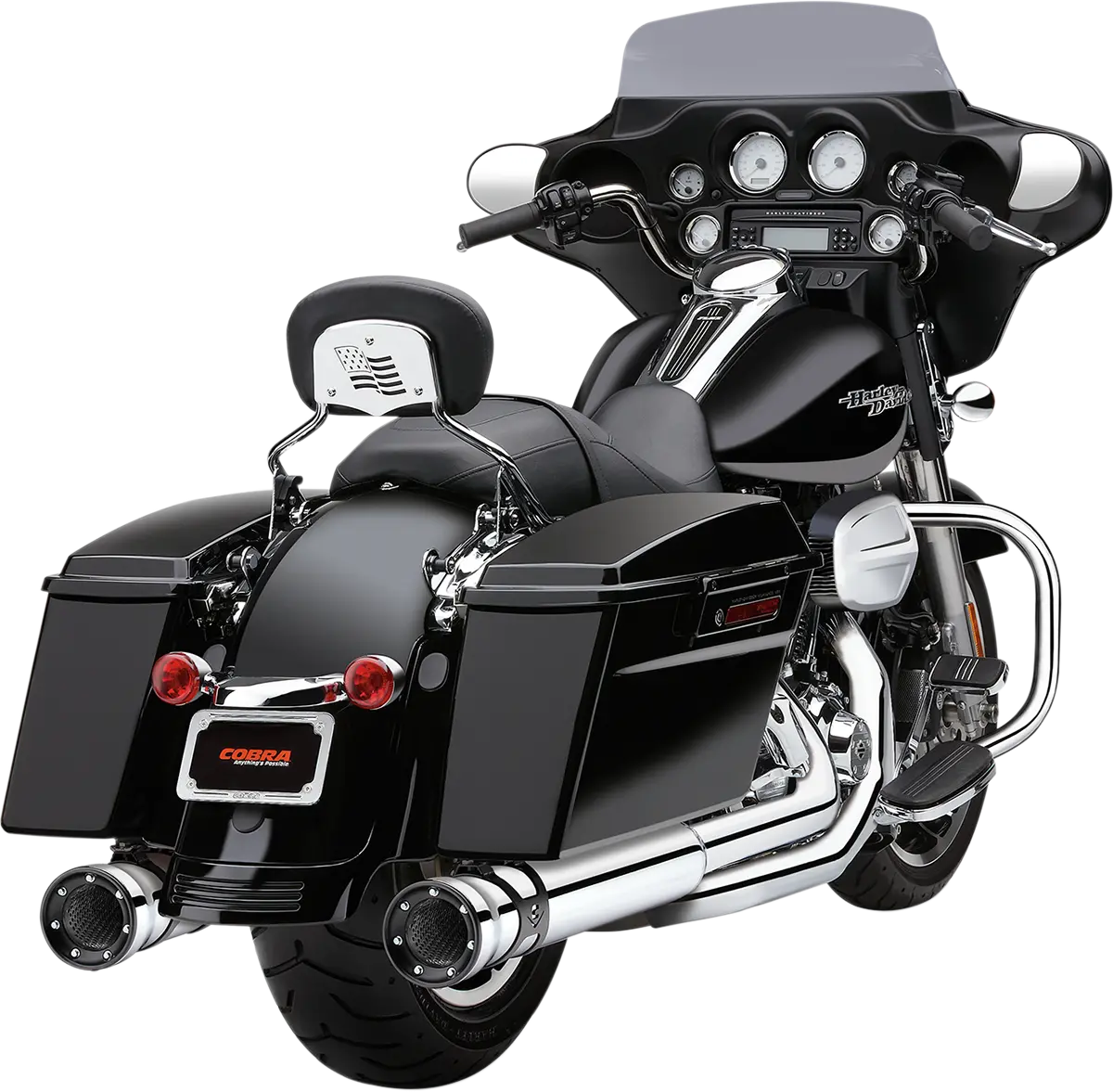 Cobra Race Pro Mufflers For '95-'16 Fl Bagger Models 3
