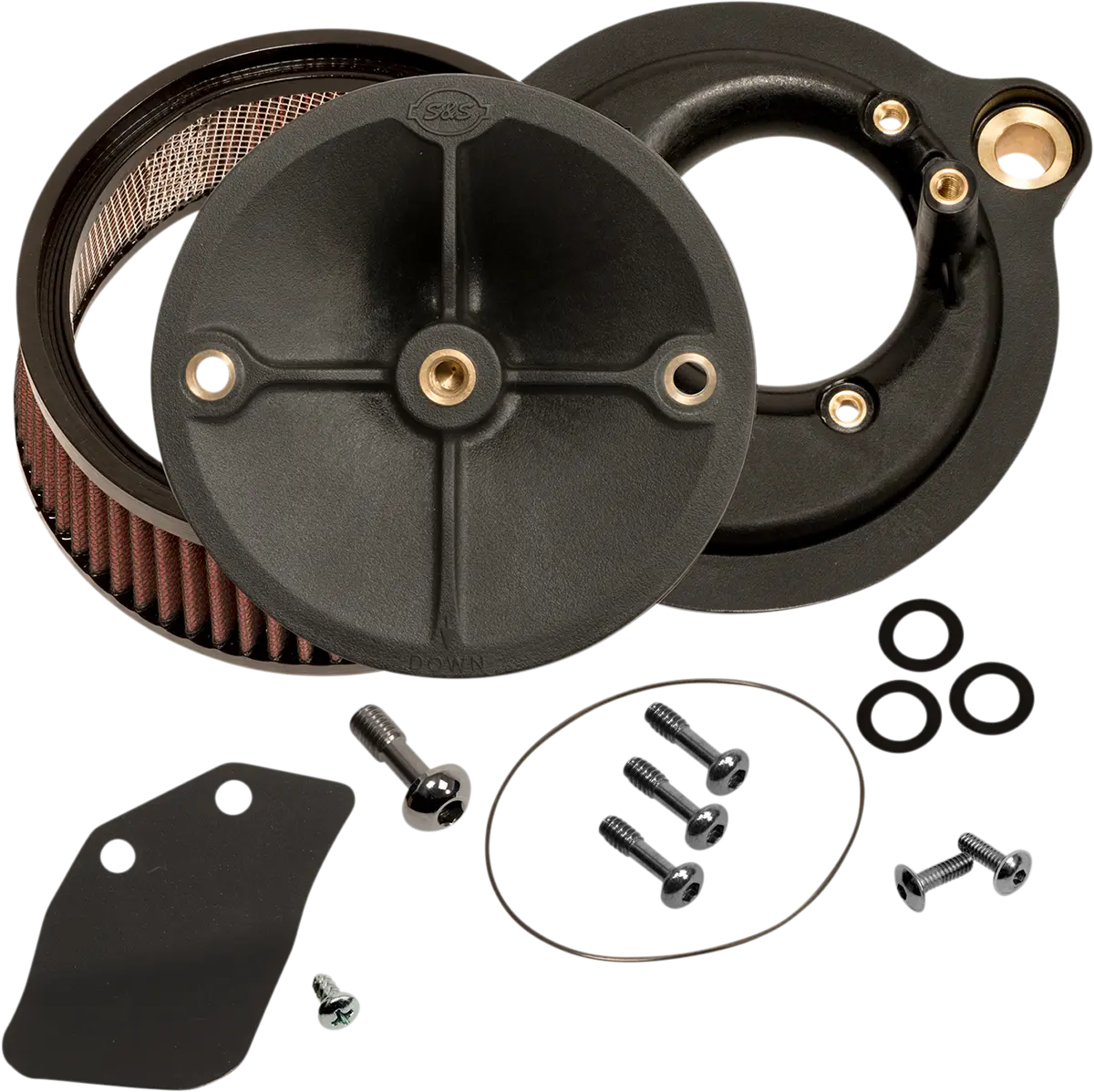 S&S Cycle Super Stock™ Stealth Air Cleaner Kit - Black 170-0354C 1