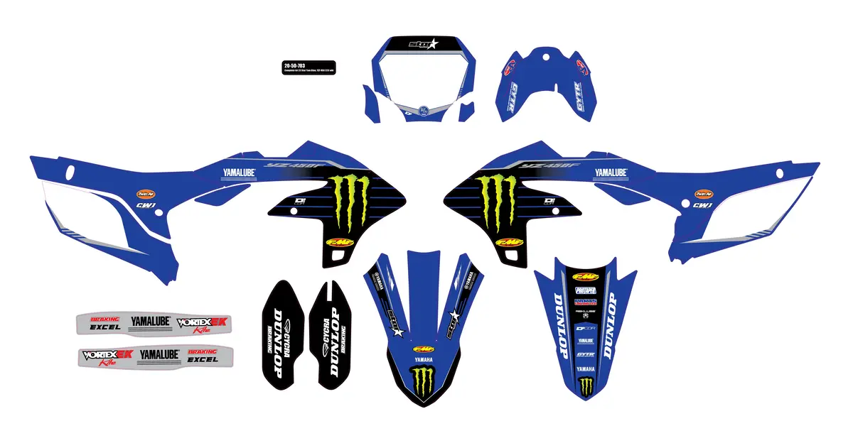 Complete Kit 23 Blue Mey Yzf 450 Wht Bg 1