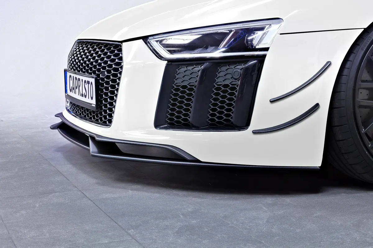 Capristo Carbon Fiber Front Spoiler + Front Fins Set - Audi R8 (Gen 2) 1