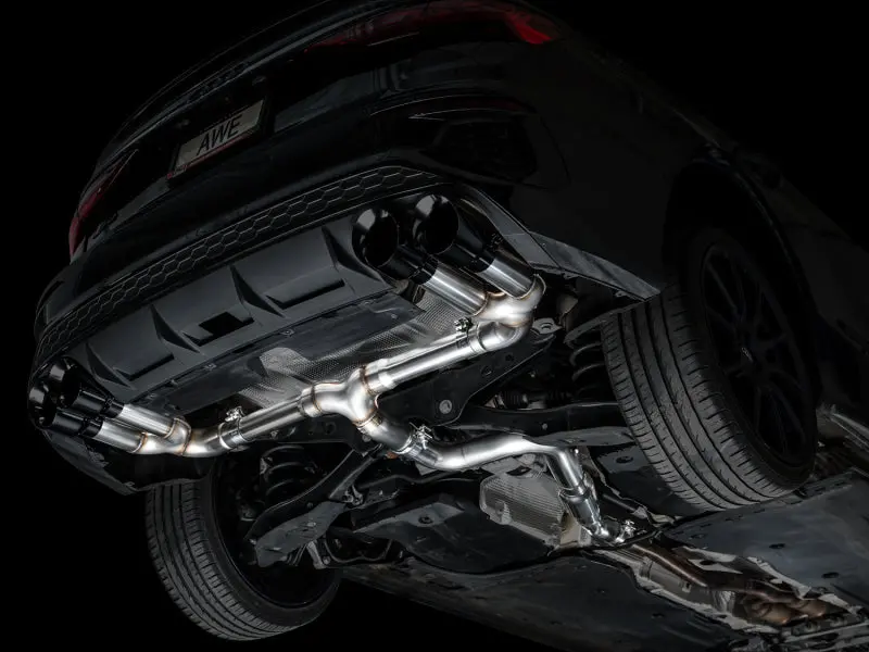Awe 22-24 Audi 8Y S3 Track Edition Exhaust - Diamond Black Tips 2