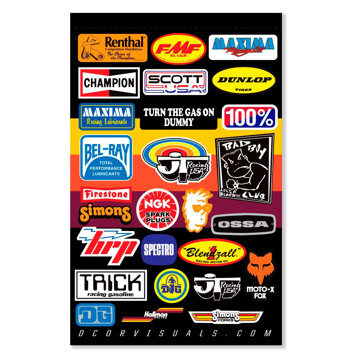 Decal Sheet Throwback Mx 12Mil 1