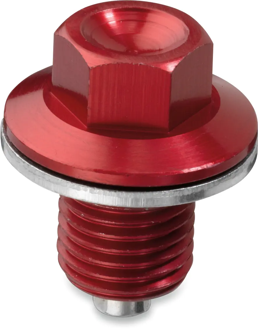 Moose Offroad Magnetic Drain Plug - Red - Yamaha Dp107-2 1