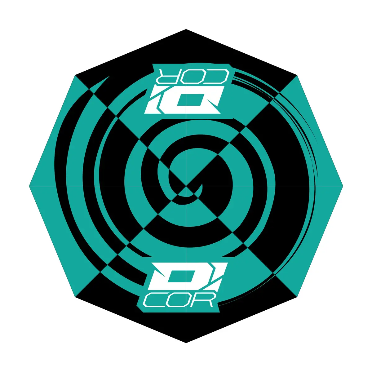 D'cor Umbrella Teal/Black 1