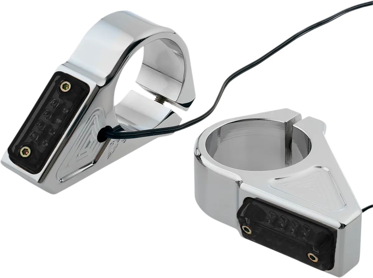Joker Machine Turn Signal - 39 Mm - Amber - Chrome 05-303-3 1