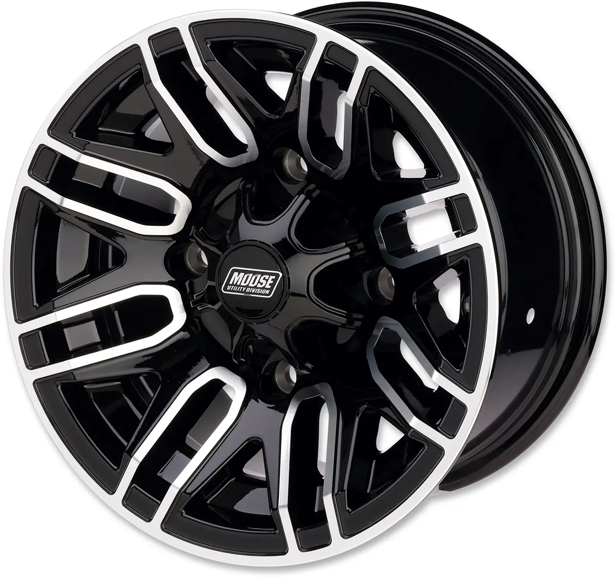Moose Offroad Wheel - 112X - Front - Black - 12X7 - 4/136 - 4+3 112M127136gbmf4 1