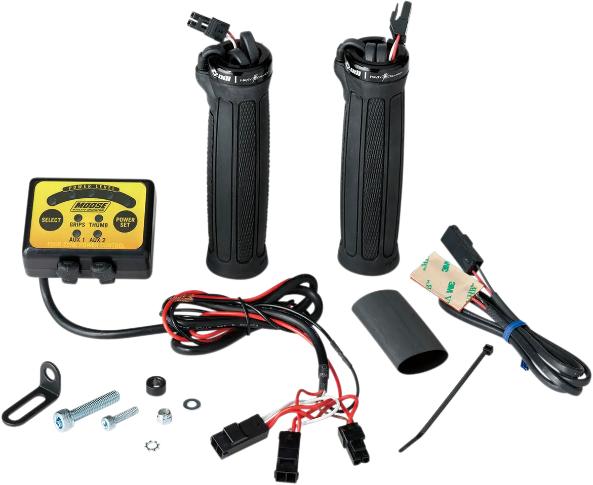 Moose Offroad Clamp-On Quad Zone Heated Grip Kit For Atvs 215072 1