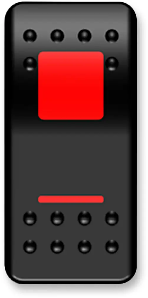 Moose Offroad Rocker Switch - On/Off - Red Gnr-Pwr 1