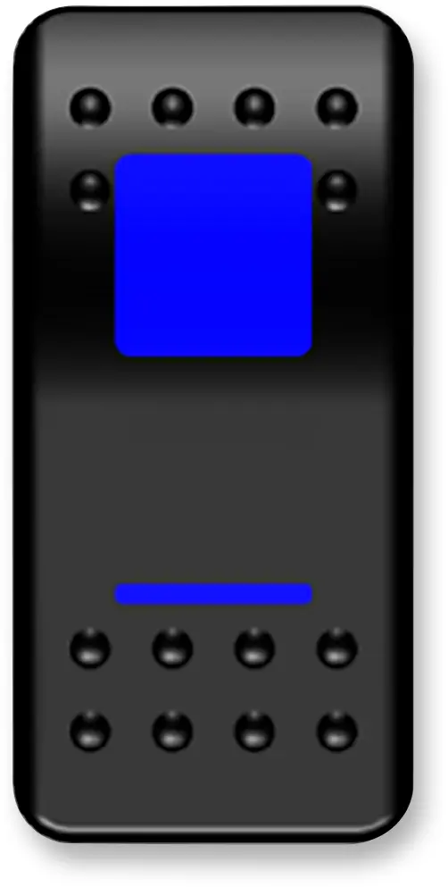 Moose Offroad Rocker Switch - On/Off - Blue Gnb-Pwr 1