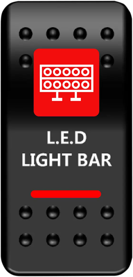 Moose Offroad Rocker Switch - Lightbar - Red Llb-Pwr-R 1