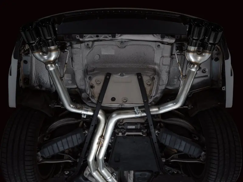 Awe Tuning 19-23 Audi C8 S6/S7 2.9T V6 Awd Track Edition Exhaust - Diamond Black Tips 2