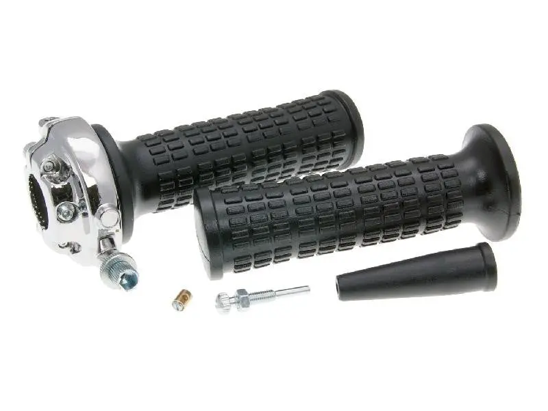 Domino Vintage Style Throttle And Grips 1