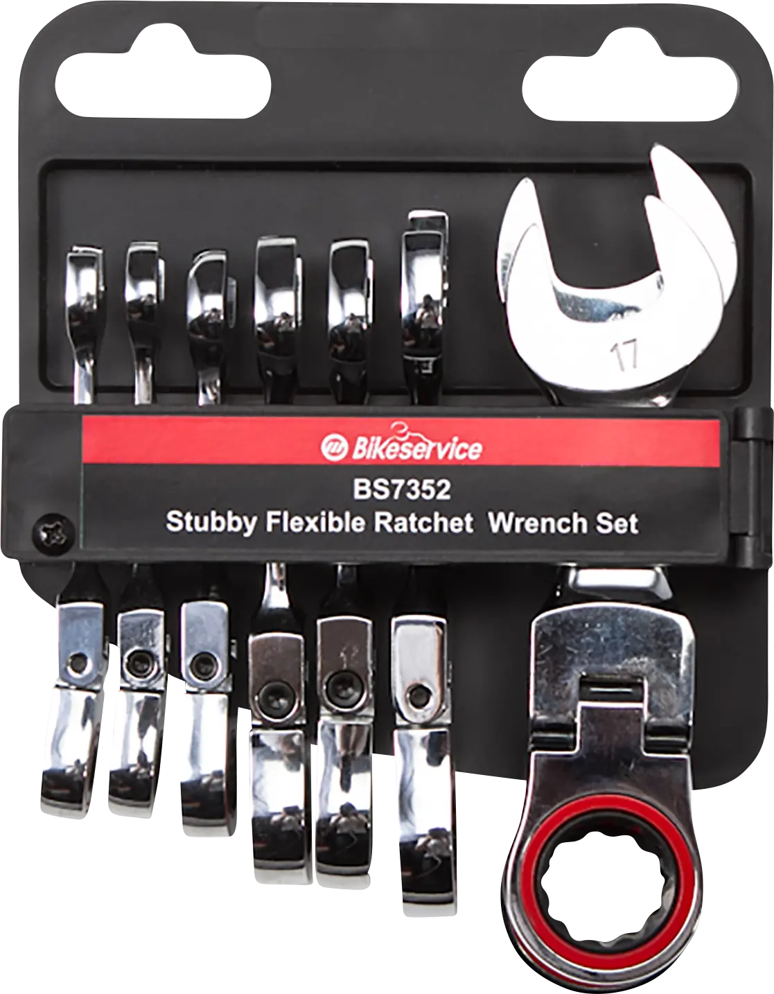 Bikeservice Wrenches - Stubby/Combination - Flex Head/Ratchet - Set 8 Bs7352 1