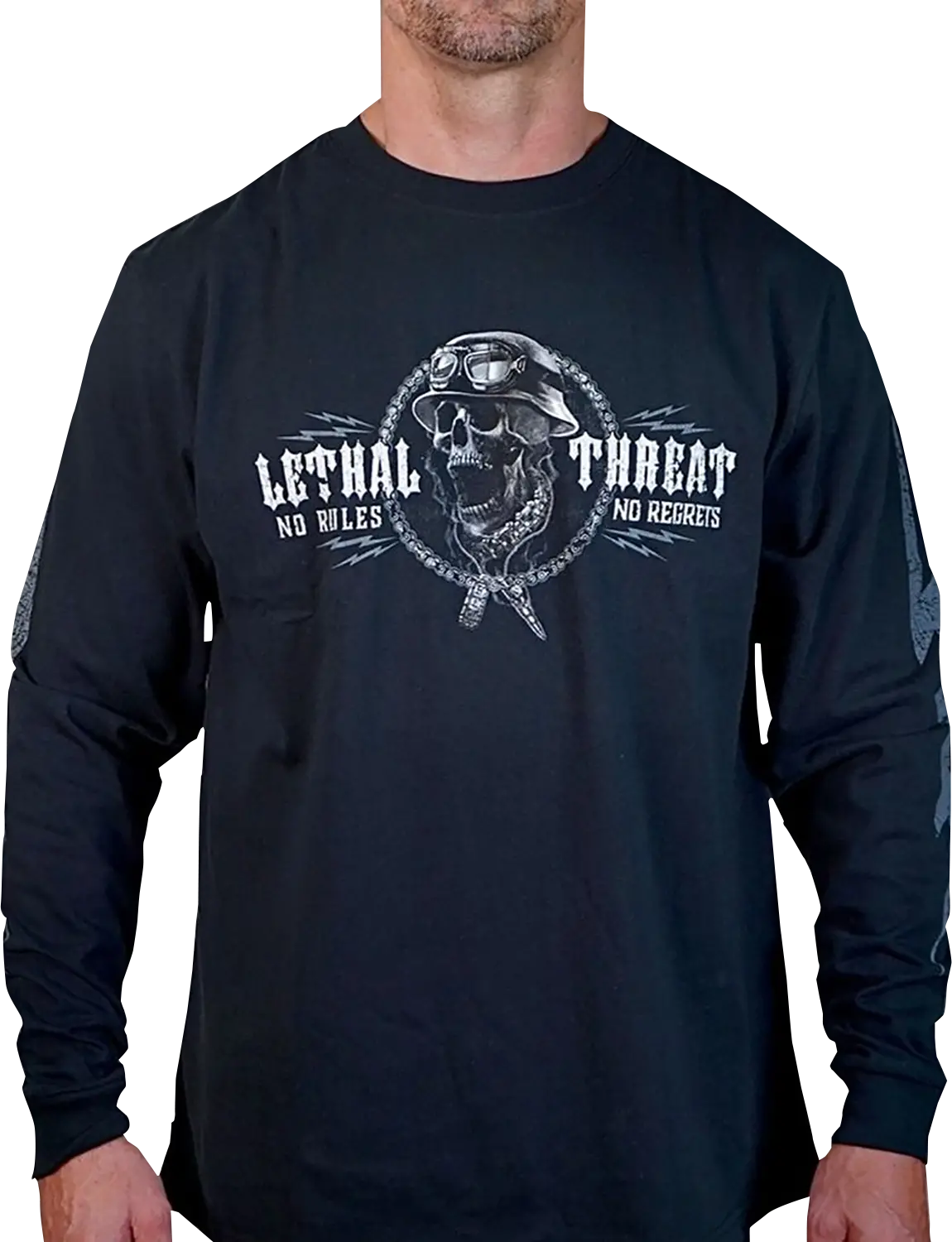 Lethal Threat Flash And Bones Long-Sleeve T-Shirt 1