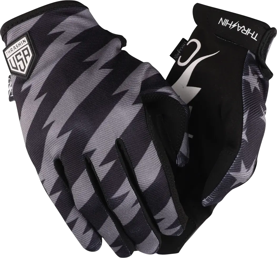 Thrashin Supply Co. Stars & Bolts Stealth Gloves 10