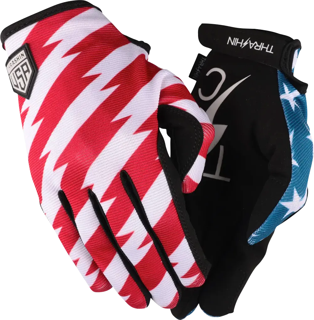 Thrashin Supply Co. Stars & Bolts Stealth Gloves 9