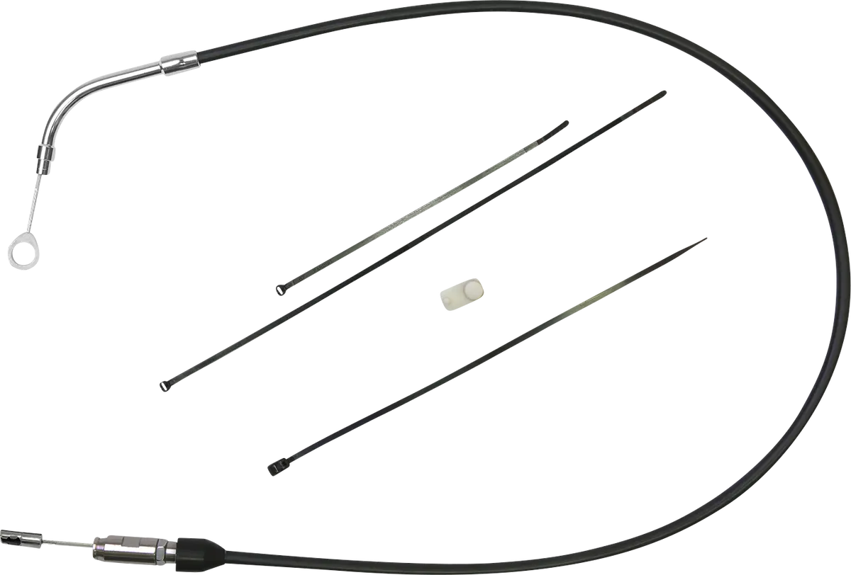Drag Specialties Quick Connect Clutch Cable - Upper - 45" - Black/Chrome 4323506He 1