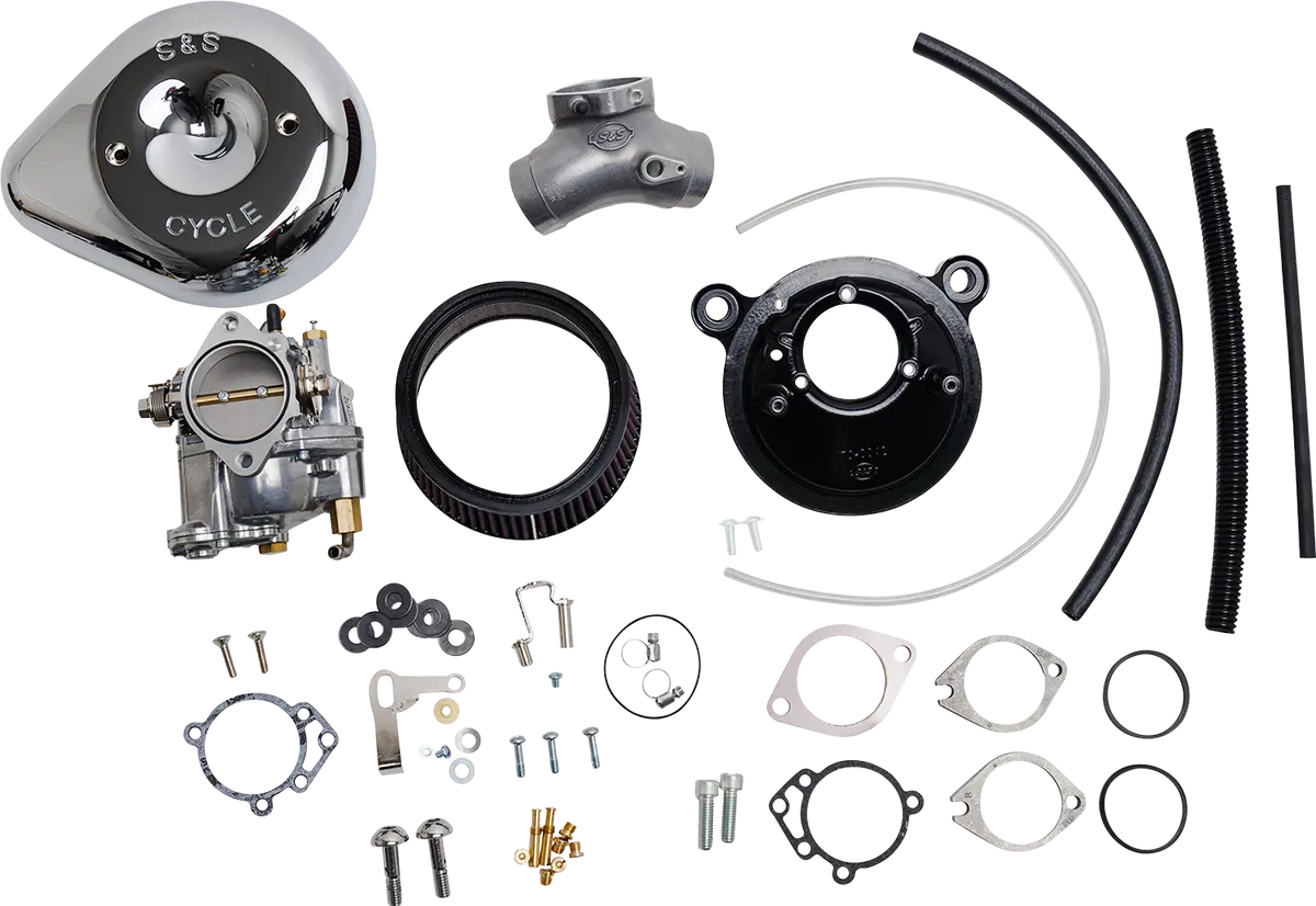 S&S Cycle Super E Carburetor With Stealth Air Cleaner Kit - Chrome - Twin Cam 110-0151 1