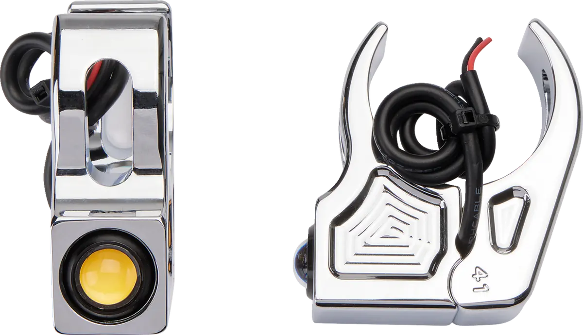 Joker Machine Turn Signal - 41 Mm - Amber - Chrome 05-221-3 1