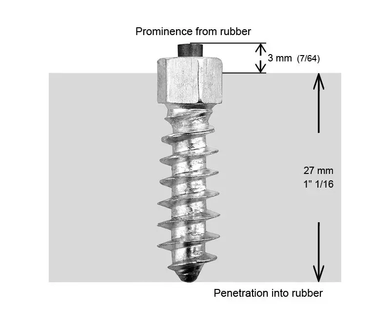 1 1/8" 30Mm Std Screw Studs Qty 200 1