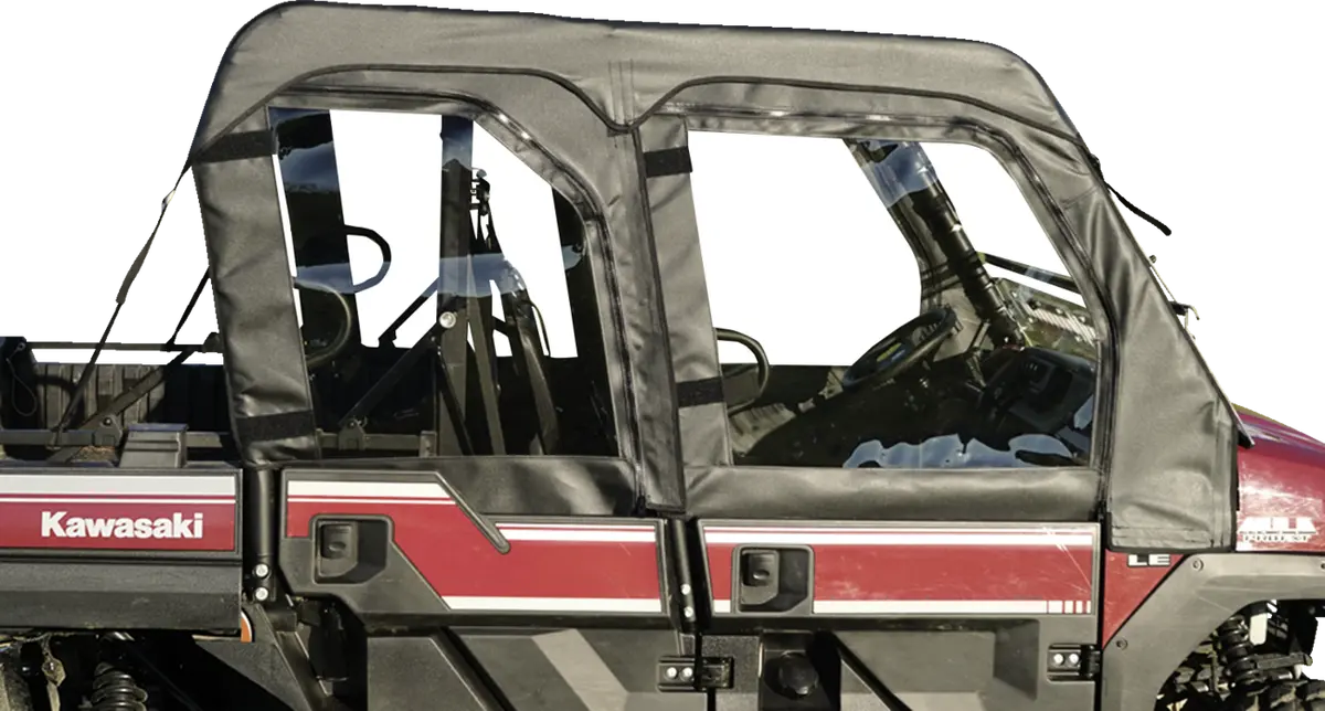 Seizmik Soft Upper Doors - Black/Clear - Kawasaki - Mule 51-20989 1