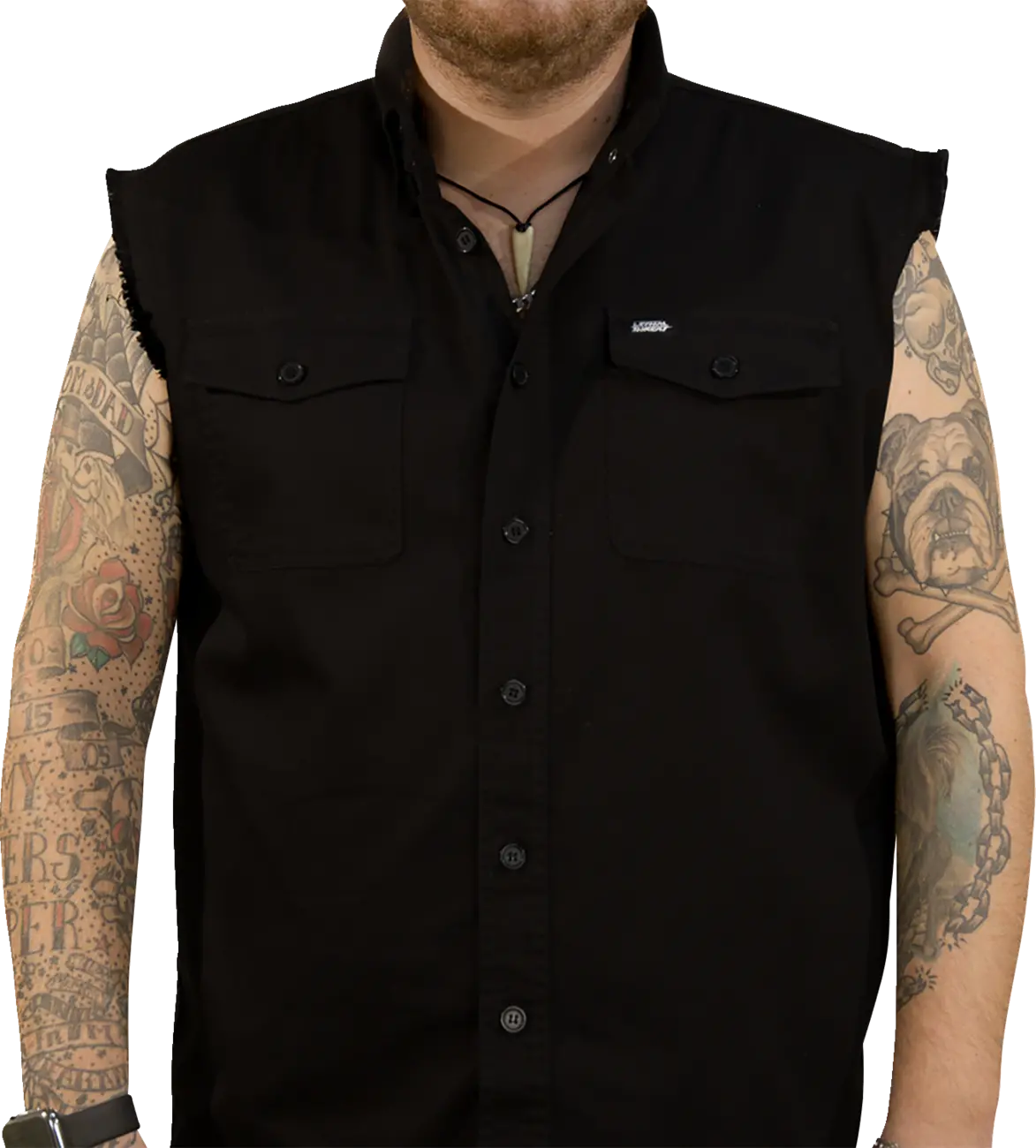 |Lethal Threat Ftw Skull Printed Sleeveless Button Down Shirt 3