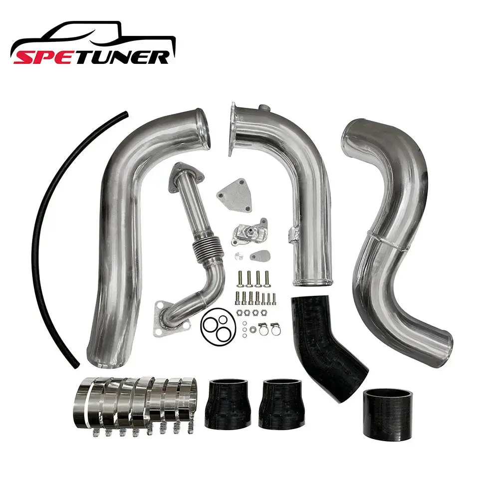 For 16-19 Nissan Titan 5.0L Cummins Egr Delete Kit+Hot Side Intercooler Piping Kit+Up-Pipe 1
