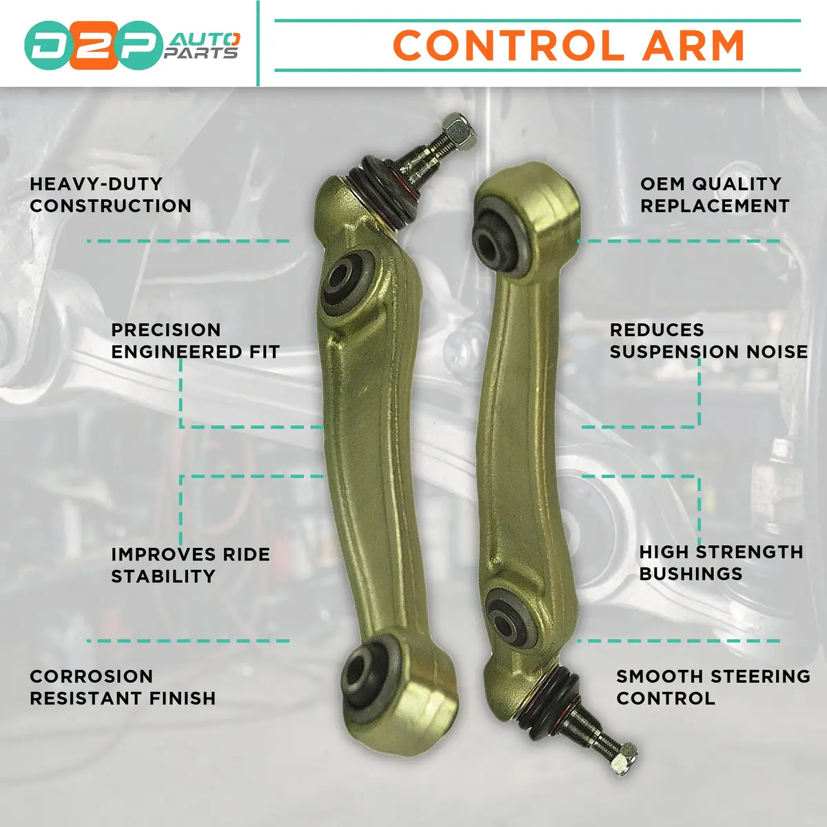 Front Lower Rear Wishbone Control Arms Pair (Left & Right Sides) For Bmw 2
